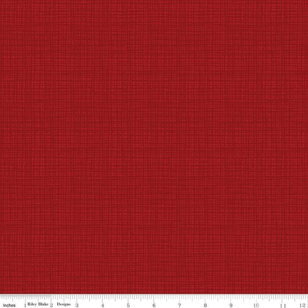 SALE Texture C610 Barn Red by Riley Blake Designs - Sketched Tone-on-Tone Irregular Grid - Quilting Cotton Fabric