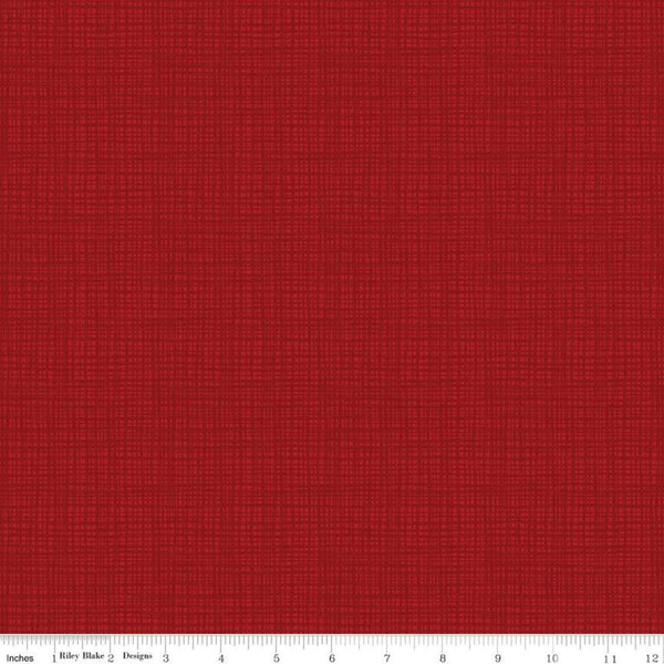 SALE Texture C610 Barn Red by Riley Blake Designs - Sketched Tone-on-Tone Irregular Grid - Quilting Cotton Fabric