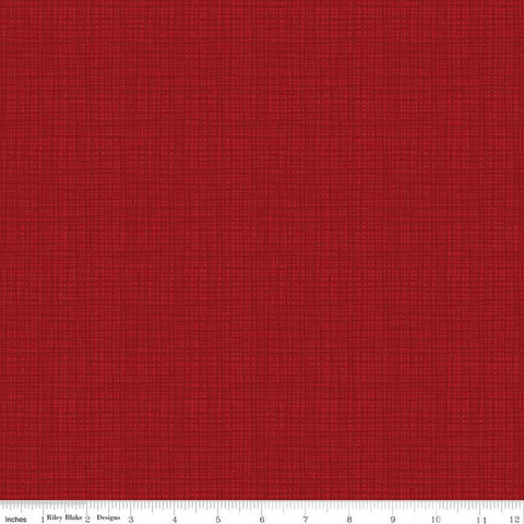 SALE Texture C610 Barn Red by Riley Blake Designs - Sketched Tone-on-Tone Irregular Grid - Quilting Cotton Fabric