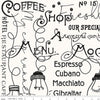 CLEARANCE Coffee Chalk Cafe Blackboard C11035 Off White - Riley Blake Designs - Chalkboard Text Icons - Quilting Cotton Fabric