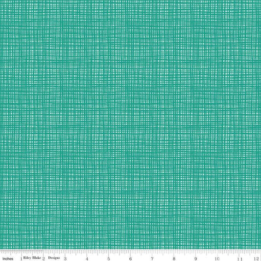 CLEARANCE Texture C610 Rainforest - Riley Blake Designs - Sketched Tone-on-Tone Irregular Grid Green - Quilting Cotton Fabric