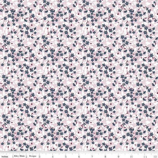 SALE Whimsical Romance Willow C11084 Pink - Riley Blake Designs - Floral Flowers - Quilting Cotton Fabric