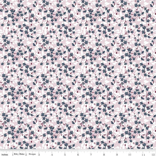 SALE Whimsical Romance Willow C11084 Pink - Riley Blake Designs - Floral Flowers - Quilting Cotton Fabric