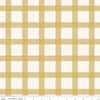 Fat Quarter End of Bolt - SALE Gingham Foundry Gingham C11132 Honey - Riley Blake Designs - Plaid Gold Cream - Quilting Cotton Fabric