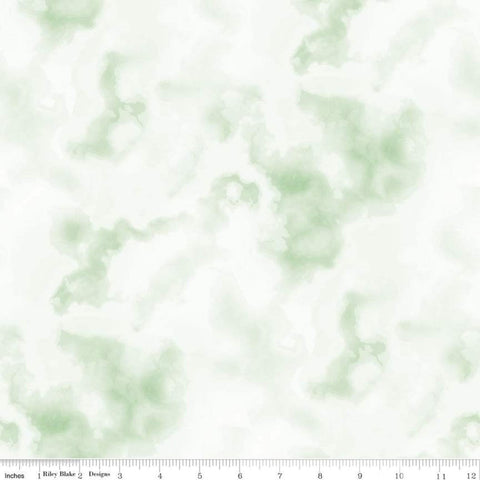 Fat Quarter End of Bolt - CLEARANCE Tie Dye Tonal CD11231 Green-Riley Blake-Abstract DIGITALLY PRINTED Tone-on-Tone - Quilting Cotton Fabric