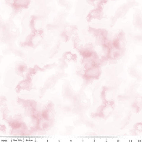 Fat Quarter End of Bolt - SALE Tie Dye Tonal CD11231 Tea Rose - Riley Blake - Abstract Tone-on-Tone Pink PRINTED - Quilting Cotton Fabric