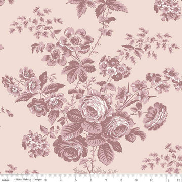 3-Yard Cut - SALE Exquisite WIDEBACK WB10709 Blush - Riley Blake Designs - 108" Floral Flowers Tonal Pink - Quilting Cotton Fabric