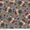 Fat Quarter End of Bolt - SALE Sonnet Dusk Main C11290 Taupe - Riley Blake Designs - Floral Flowers - Quilting Cotton Fabric