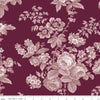 3-Yard Cut - SALE Exquisite WIDEBACK WB10709 Burgundy - Riley Blake Designs - 108" Tonal Floral Flowers - Quilting Cotton Fabric