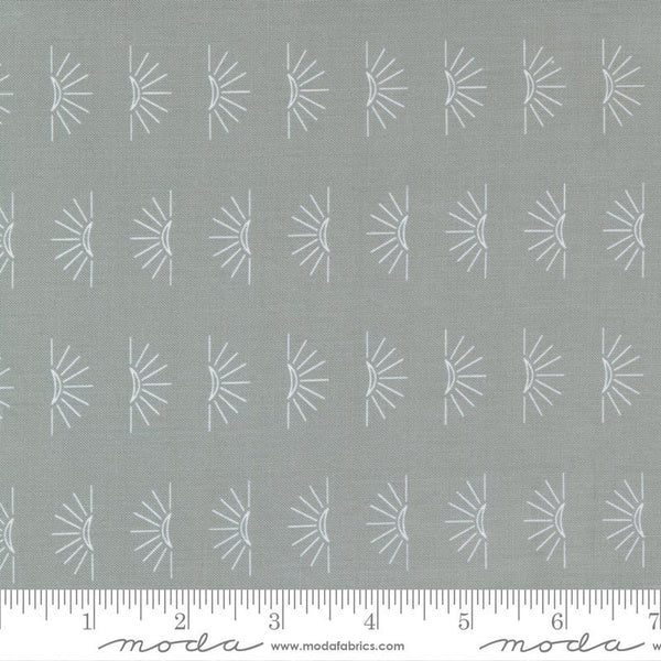 SALE Nocturnal Crescent Moon 48336 Raincloud - Moda Fabrics - Geometric Gray Grey - Quilting Cotton Fabric