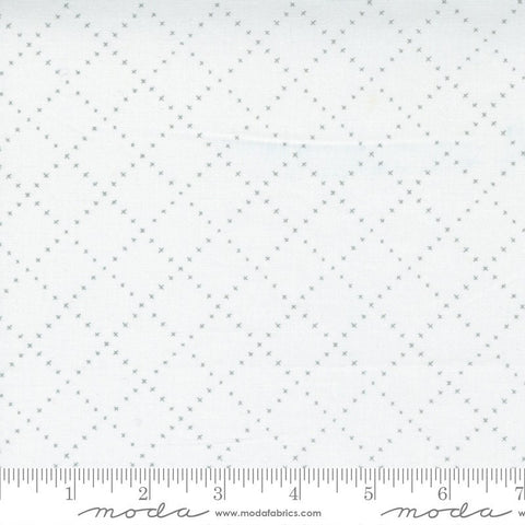 SALE Nocturnal Crossing Lines 48337 Moon - Moda Fabrics - Plus Signs Diagonal Grid Geometric Off White - Quilting Cotton Fabric
