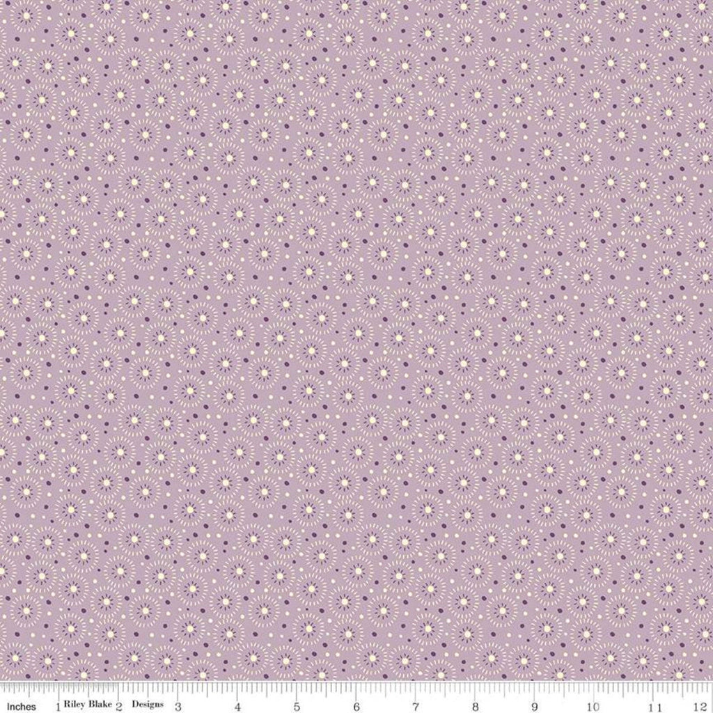9" End of Bolt - DEAL Adel in Spring Seeds C11428 Lilac - Riley Blake Designs - Circles Dots Purple - Quilting Cotton Fabric