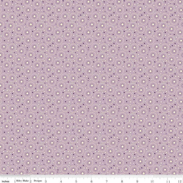 9" End of Bolt - DEAL Adel in Spring Seeds C11428 Lilac - Riley Blake Designs - Circles Dots Purple - Quilting Cotton Fabric