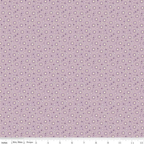 23" End of Bolt - DEAL Adel in Spring Seeds C11428 Lilac - Riley Blake Designs - Circles Dots Purple - Quilting Cotton Fabric
