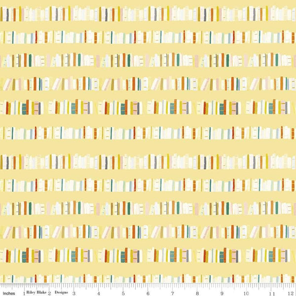 The Littlest Family's Big Day Library C11495 Yellow - Riley Blake Designs - Books Emily Winfield Martin - Quilting Cotton Fabric