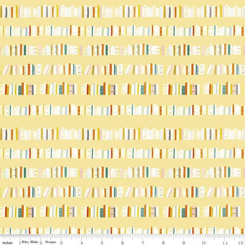 The Littlest Family's Big Day Library C11495 Yellow - Riley Blake Designs - Books Emily Winfield Martin - Quilting Cotton Fabric