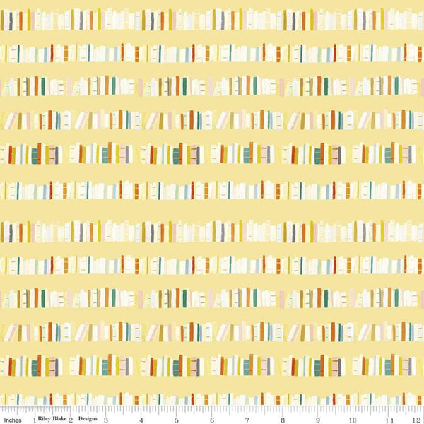 The Littlest Family's Big Day Library C11495 Yellow - Riley Blake Designs - Books Emily Winfield Martin - Quilting Cotton Fabric
