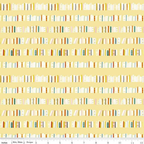 The Littlest Family's Big Day Library C11495 Yellow - Riley Blake Designs - Books Emily Winfield Martin - Quilting Cotton Fabric