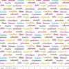 Fat Quarter End of Bolt - SALE Eleanor Text C11716 Multi - Riley Blake Designs - Mexican Spanish Words on White - Quilting Cotton Fabric