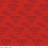 17" End of Bolt - Hot Wheels Classic Vintage Decals C11482 Red - Riley Blake - Vintage Toy Cars  - Quilting Cotton Fabric - LIcensed Product