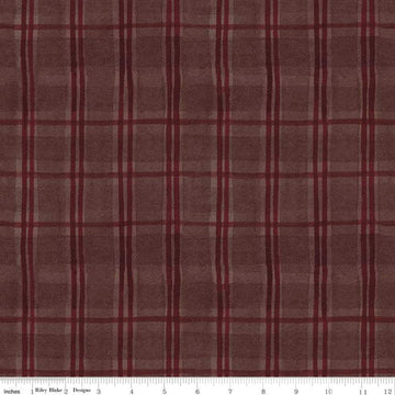 SALE For the Love of Nature Plaid C11376 Burgundy - Riley Blake Designs - Quilting Cotton Fabric