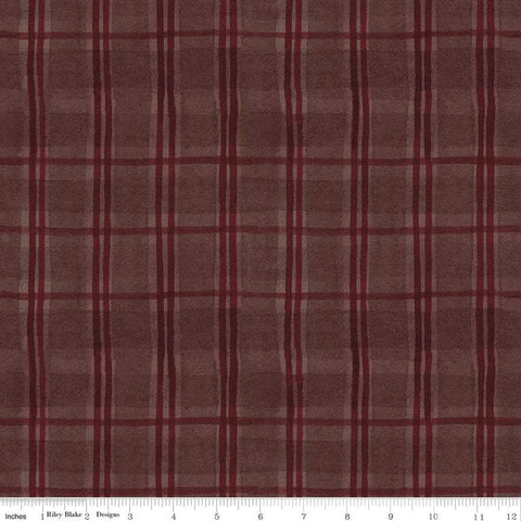 SALE For the Love of Nature Plaid C11376 Burgundy - Riley Blake Designs - Quilting Cotton Fabric