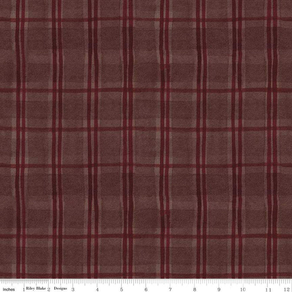 For the Love of Nature Plaid C11376 Burgundy - Riley Blake Designs - Quilting Cotton Fabric