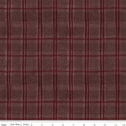 SALE For the Love of Nature Plaid C11376 Burgundy - Riley Blake Designs - Quilting Cotton Fabric