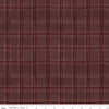 Fat Quarter End of Bolt - SALE For the Love of Nature Plaid C11376 Burgundy - Riley Blake Designs - Quilting Cotton Fabric