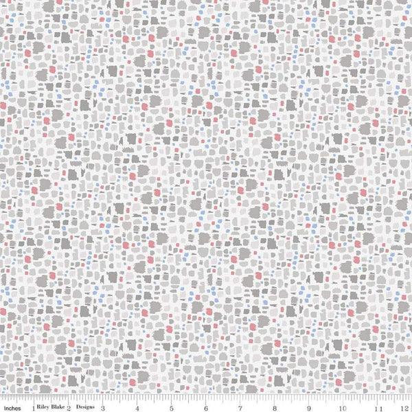 18" End of Bolt - CLEARANCE Mulberry Lane Cobblestone C11567 Gray - Riley Blake Designs - Cobblestones - Quilting Cotton Fabric