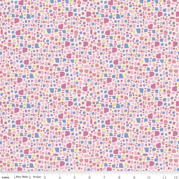 SALE Mulberry Lane Cobblestone C11567 Light Pink - Riley Blake Designs - Cobblestones - Quilting Cotton Fabric