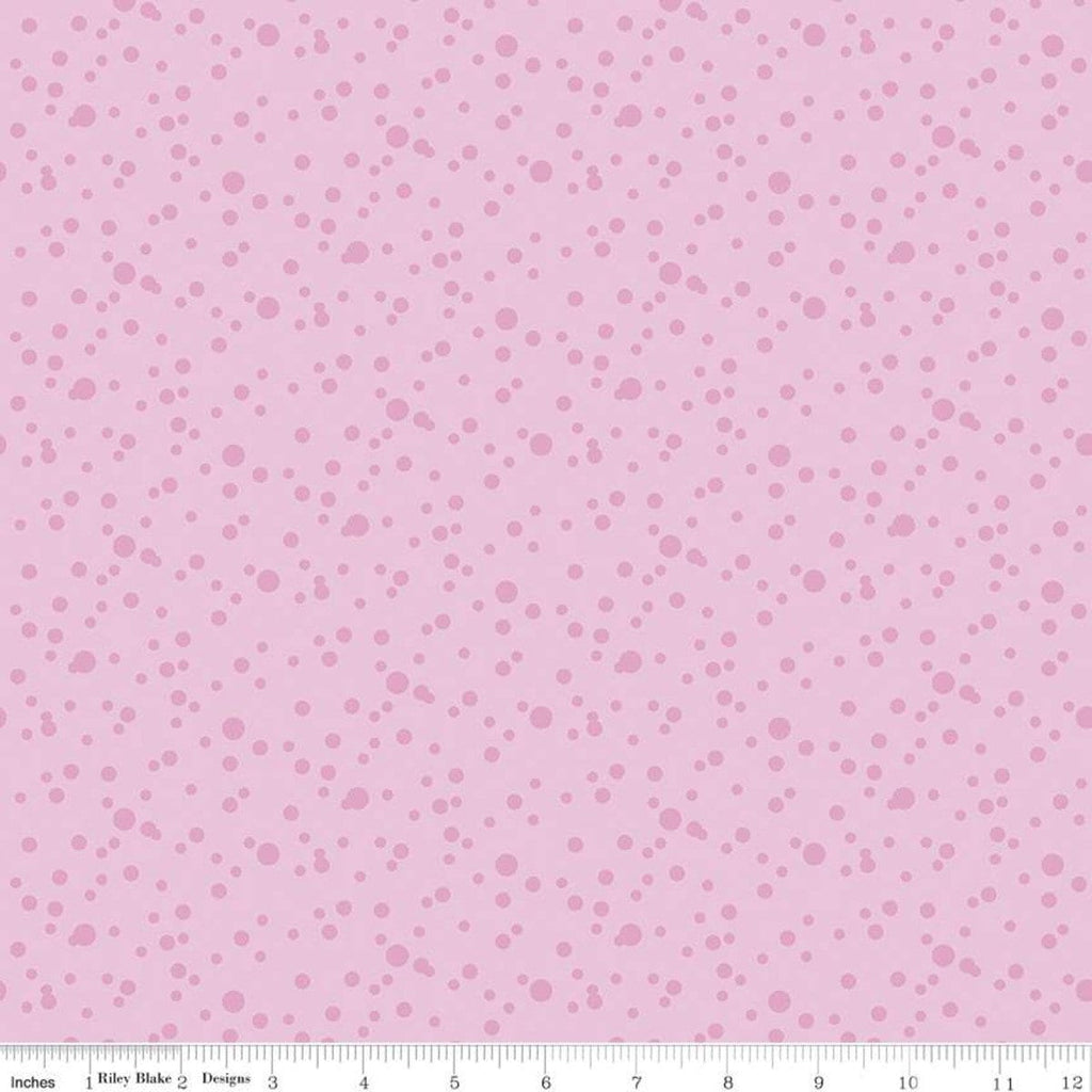 Fat Quarter End of Bolt Piece - SALE Gnomes in Love Dots C11313 Pink - Riley Blake - Valentines Tone-on-Tone Dotted - Quilting Cotton Fabric