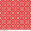 33" End of Bolt - CLEARANCE Quilt Fair Quilty Chain C11358 Red - Riley Blake Designs - Geometric Blue - Quilting Cotton Fabric