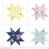 28" End of Bolt Piece - SALE Quilt Fair Scrappy Stars Cheater CH11359 White Riley Blake PRINTED Patchwork Stars Lines Quilting Cotton Fabric