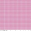 Fat Quarter End of Bolt - SALE Misty Morning Grid C11584 Pink - Riley Blake Designs - 1/2" Geometric Grid - Quilting Cotton Fabric