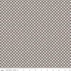 CLEARANCE Fat Quarter End of Bolt - Cook Book Bubbles C11767 Pebble - Riley Blake  - Lori Holt - Dots Dotted Flowers Brown - Quilting Cotton