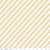 34" End of Bolt - CLEARANCE Saturday in Paris Stripe C11367 Yellow - Riley Blake Designs - Diagonal Stripes Striped - Quilting Cotton Fabric