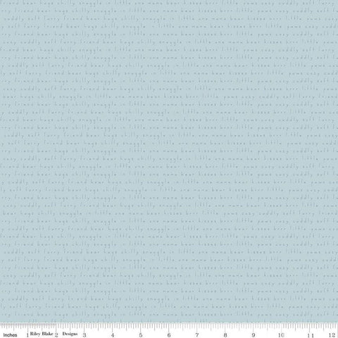 Fat Quarter End of Bolt - CLEARANCE Nice Ice Baby Cuddles C11603 Mint - Riley Blake Designs - Words Phrases Text - Quilting Cotton Fabric