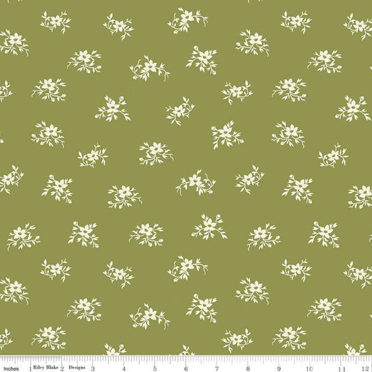 SUPER DEAL! 1 yd 18" end of bolt piece - Perennial WIDEBACK WB655 Olive - Riley Blake Designs - 108" Green - Quilting Cotton Fabric