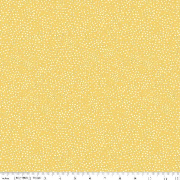 Fat Quarter End of Bolt - SALE Honey Bee Criss-Cross C11706 Daisy - Riley Blake Designs - Small Crosses Xs - Quilting Cotton Fabric