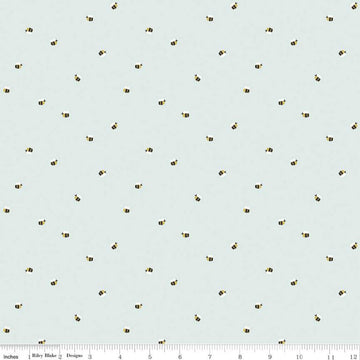 25" End of Bolt - DEAL Daybreak Bees C11625 Mist - Riley Blake Designs - Honeybees Bee - Quilting Cotton Fabric