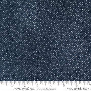 Fat Quarter End of Bolt - SALE Astra Starlet 16924 Eclipse - Moda Fabrics - Outer Space Stars Diagonal Stripes Dark Blue - Quilting Fabric