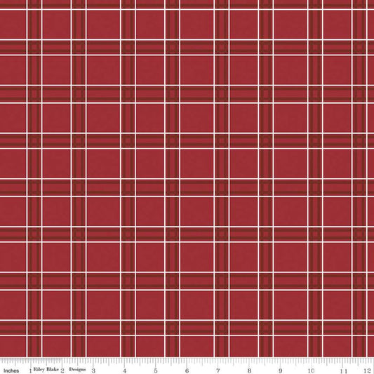 SALE American Dream Plaid C11935 Red - Riley Blake Designs - Independence Day Patriotic - Quilting Cotton Fabric
