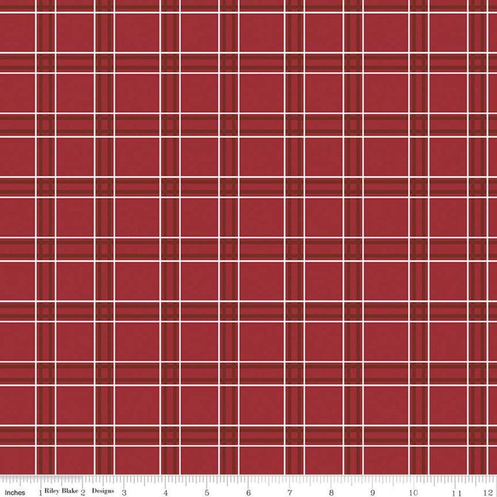 SALE American Dream Plaid C11935 Red - Riley Blake Designs - Independence Day Patriotic - Quilting Cotton Fabric