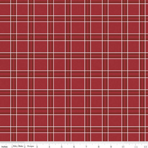 SALE American Dream Plaid C11935 Red - Riley Blake Designs - Independence Day Patriotic - Quilting Cotton Fabric