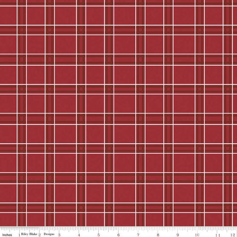 SALE American Dream Plaid C11935 Red - Riley Blake Designs - Independence Day Patriotic - Quilting Cotton Fabric