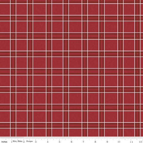 SALE American Dream Plaid C11935 Red - Riley Blake Designs - Independence Day Patriotic - Quilting Cotton Fabric