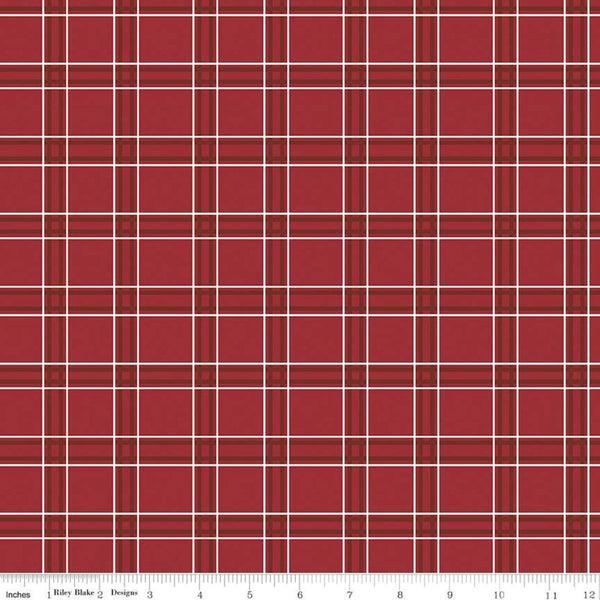 SALE American Dream Plaid C11935 Red - Riley Blake Designs - Independence Day Patriotic - Quilting Cotton Fabric