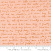 31" End of Bolt - SALE Meander Story 24582 Blush - Moda Fabrics - Text Writing Handwriting - Quilting Cotton Fabric