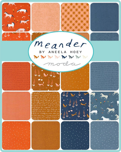 SALE Meander 2.5-Inch Jelly Roll Rolie Polie 40 pieces - 24580JR - Moda Fabrics - Precut Bundle - Horses Foxes - Quilting Cotton Fabric